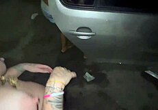 Friends recorded in public street activity