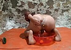 Want to see TS pee in ass and play with fruit?