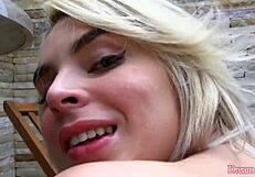 Blonde tranny babe carol penelope enjoys a rubber toy