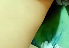 beautiful indian girl enjoys solo yoga