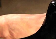 Women engage in playful toy sessions with milf