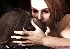 Jill And Claire Explore Lesbian Love
