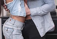 Skinny Brunette Offers Tight Pussy and Asshole for Double Penetration