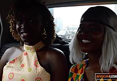 Real amateur ebony lesbians eat pussy and finger until they squirt