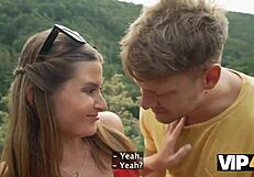 Vip4k Features Two Guys With Huge Dicks Pleasuring Wife While Husband Watches In Forest