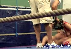 Wrestling Babes Love Strapon Lesbian Sex