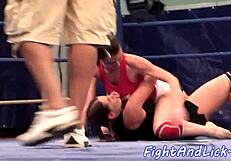 Wrestling Babes Love Strapon Lesbian Sex