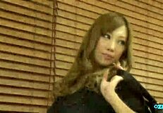 Sexy asian bitch plays with herself after photoshoot