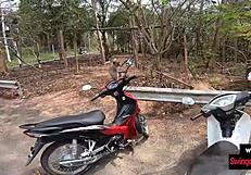 amateur asian teen fucks her big-dick european boyfriend after a day out