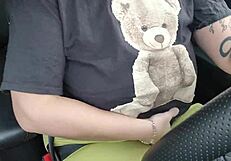 driving with huge tits exposed