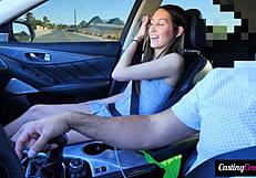 Rookie fuck doll lets agent paint her face