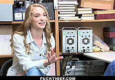 Can this criminal teen handle the security officer's big cock?