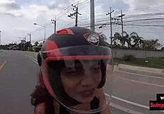 amateur asian teen fucks her big-dick european boyfriend after a day out