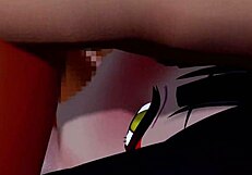 wakamo catches all cum in plow pose