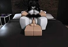 Busty Goth Friend Gets Fucked In Roblox Game