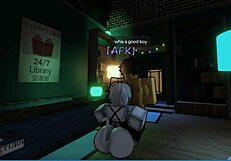 Fucked the cute femboy librarian in the library