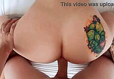 Tattooed amateur Mari Galore gets her big ass and pussy fucked hard