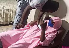 teen hijab girl invites lover home