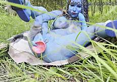 Monika Fox's Avatar Prolapse Anal Dildo Fuck Squirt in Forest