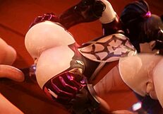 Widowmaker Screams for Huge Anal Creampie!