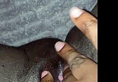 ebony bbw masturbates pussy and squirts in homemade video