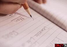 Brunette Stepdaughter Rides Stepdad's Monster Cock