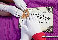 Watch him SLIDE that BIG DICK into MILF booty!