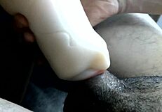 Triple placer probando el fleshlight m�s realista