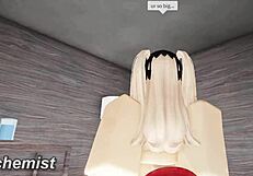 Amazing night riding big cock with random whore on roblox