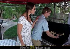 husband watching wife fuck 3 black men