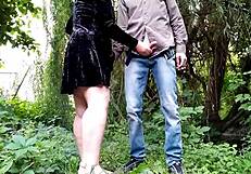 Bent Over And Fucked Mother In Law Doggystyle Outdoors In The Park.