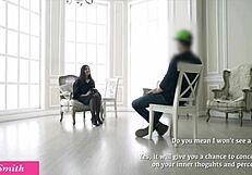 jeny smith invited a guy for her experiment, turned off lights, got naked, and he liked the butt plug in her ass