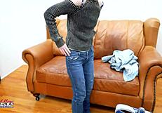 Does exotic skinny coed Raven finger fuck her shaved pussy and suck a cock?