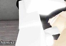 Amazing night riding big cock with random whore on roblox