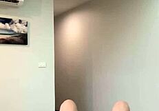 cute asian teen 18+ with beautiful pussy got a portion of sperm on her belly