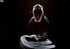 Snow Bunny Slut Worships A King Cobra Cock Raw Rough & Dripping