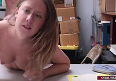 Brunette Girl Fucked Hard for Shoplifting