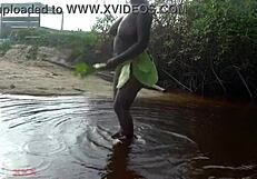 Busty African Witch Grinds Thick Body in Ritual Dance and Sacred Water Cleansing