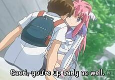 hentai stepsister gives first blowjob and gets cum on tits