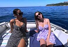 hellolimoon and elektra belles get fucked outdoors in the sea
