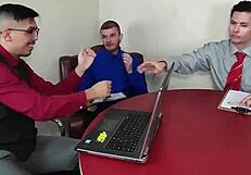 Slutty trailer gets anal banged in office madness