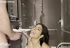 I told my friend to dont enter to my bathroom and he do it we fuck so hard - sheila ortega