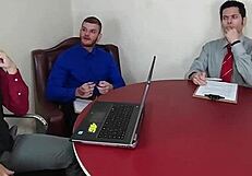 Slutty trailer gets anal banged in office madness