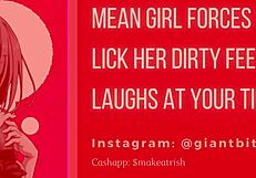 Audio Only Mean Bimbo Degrades Your Tiny Dick Before Making You Her Foot Licking Slave F4M Joi Audio Roleplay