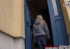 normal german teen persuaded to sex on the street?