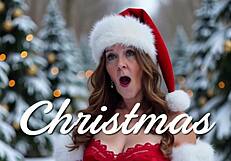 Granny Carmen Claus sucks lead elf cock