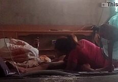 Homemade cute petite asian teen enjoys quiet time