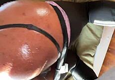 Str8rich fucking this hot ebony atlanta baddie in her wet tight creamy pussy with big black cock and ass shaking