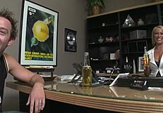 Look at your step mom using her big tits to get that dick