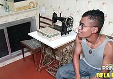 Home with dad, I helped the new student from my class, full on red